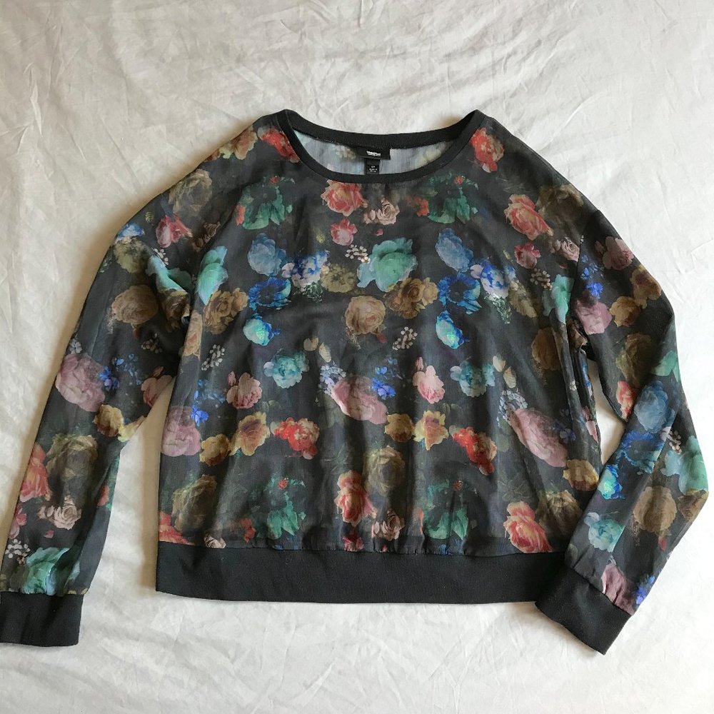 NWOT Massimo sheer floral top